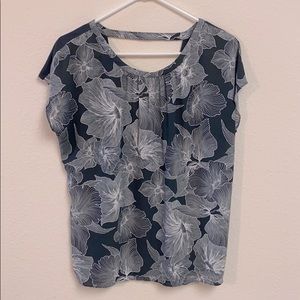 Loft blouse with open bar back